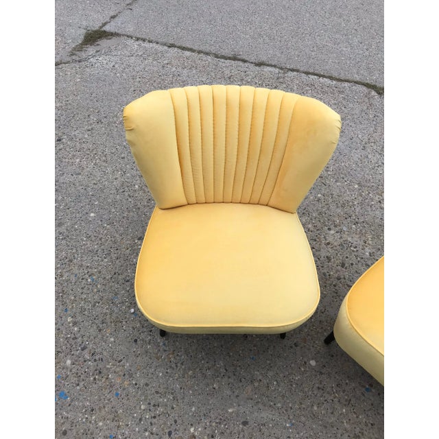 1950s Set of Yellow Lounge Chairs, 1950s For Sale - Image 5 of 9