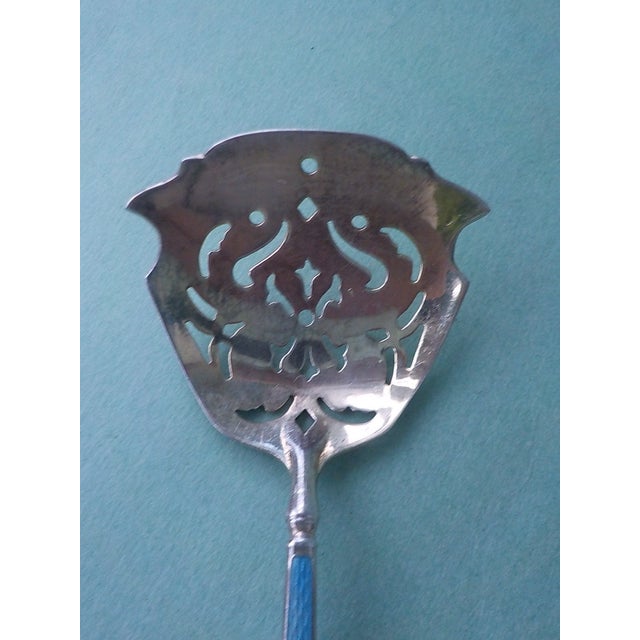 Mid-Century Modern 1920s Watson & Co. Sterling Silver & Blue Guilloche Enamel For Sale - Image 3 of 5