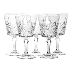 Chantilly Taille Beaugency Wine Glasses by Cristal d'Arques-Durand Set of 5