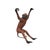 Late 20th Century Life-Size Leather-Wrapped Monkey Sculpture With Glass Eyes, Safari, 29"h For Sale - Image 4 of 12