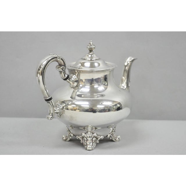 Vintage Reed & Barton Regent 5600 Silver Plated Tea Coffee Service - 4 Pc Set For Sale - Image 12 of 15