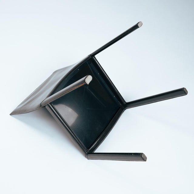 Vintage Black Leather Pasqualina Dining Chairs by Enrico Pellizzoni, Italy, 1981, Set of 6 For Sale - Image 18 of 18