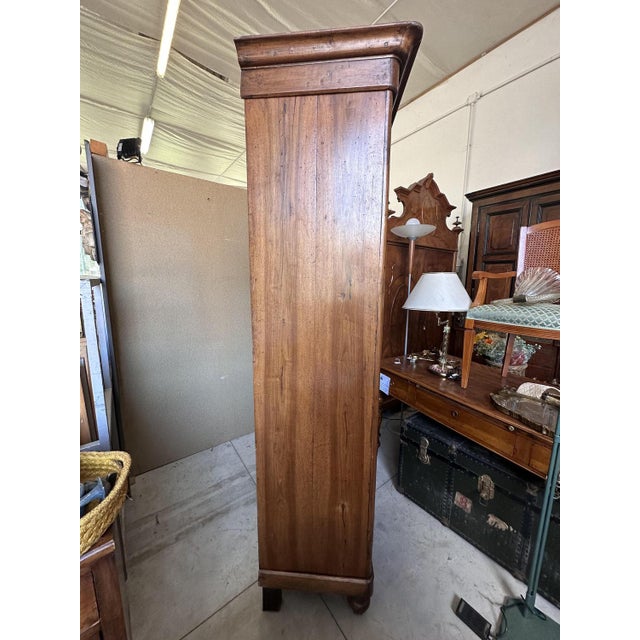 Charles X Wardrobe in Walnut For Sale - Image 14 of 17
