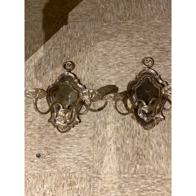 Pair of silver plated Caldwell sconces