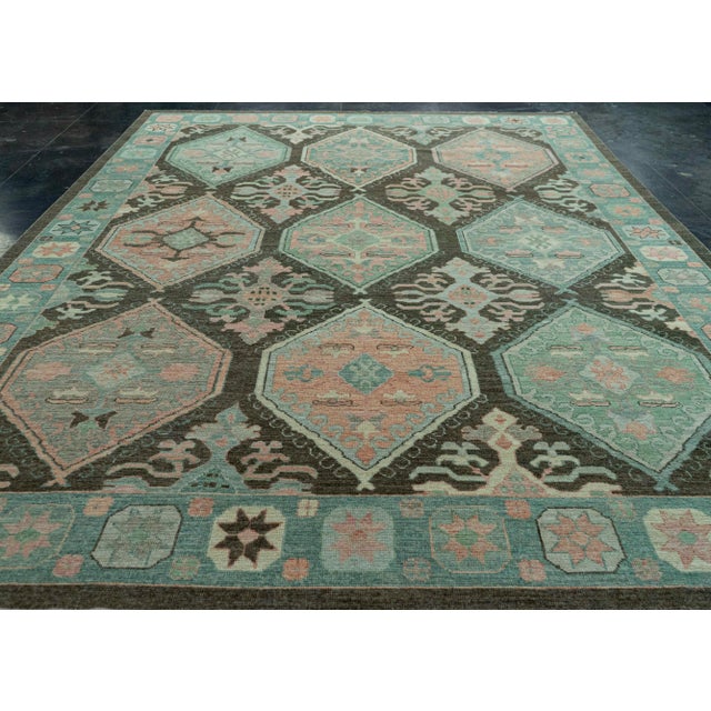 Turkish Oushak Rug 10'3" x 14'6" #20056 For Sale - Image 4 of 8