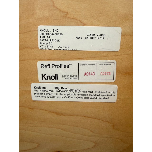 Knoll Two-Drawer Filing Cabinet in White With Wood Top For Sale - Image 10 of 10