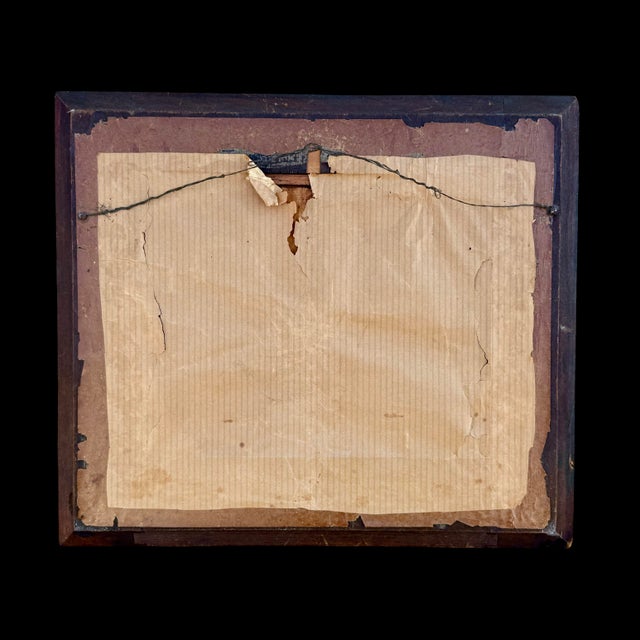 Brown Antique Art Nouveau M. Duspar Billiards Photogravure Print Original Tiger Oak Snooker Frame For Sale - Image 8 of 9