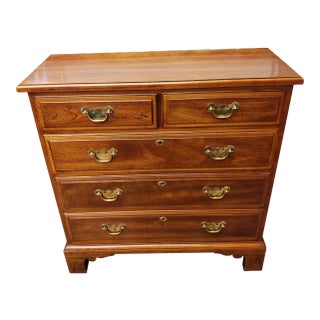 Vintage Statton Trutype Americana Oxford Cherry Dresser Chest For Sale