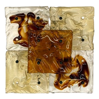 Patchwork Glass Wall Lamps by Toni Zuccheri for Venini, 1970s For Sale