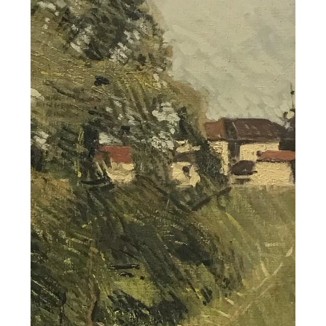 César Alphonse Bolle, House Seen from Above, Oil on Canvas For Sale - Image 5 of 8