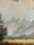 Mid-Century Signed Original Oil Painting on Canvas, Lake & Mountains 29x41 For Sale - Image 4 of 11