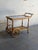 Vintage Danish Oak Bar Cart Tea Trolley With Blue & White Tile Top For Sale - Image 4 of 10