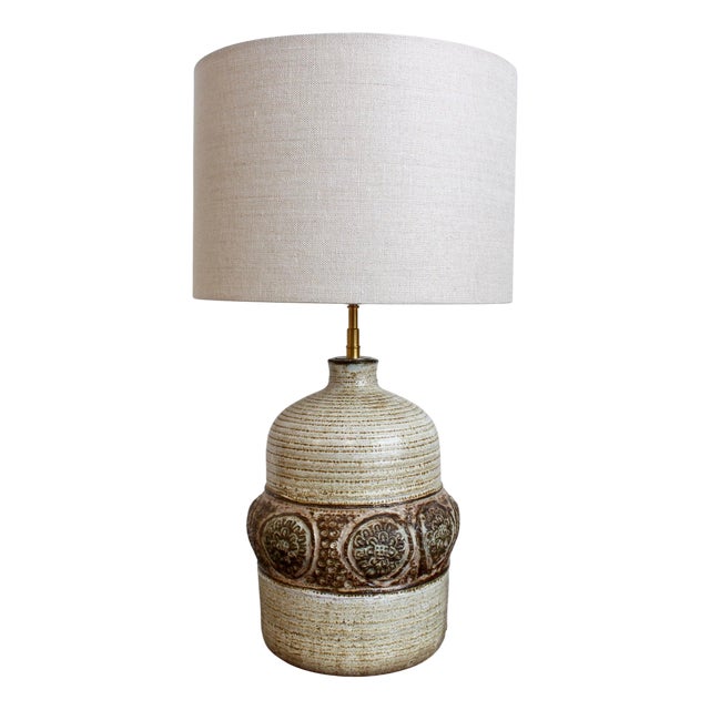 Mid-Century Ceramic Table Lamp by Marcel Giraud, 1970s For Sale
