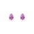 14k Gold Purple Amethyst Pear Cut Gemstone Stud Earrings- a Pair For Sale In New York - Image 6 of 10