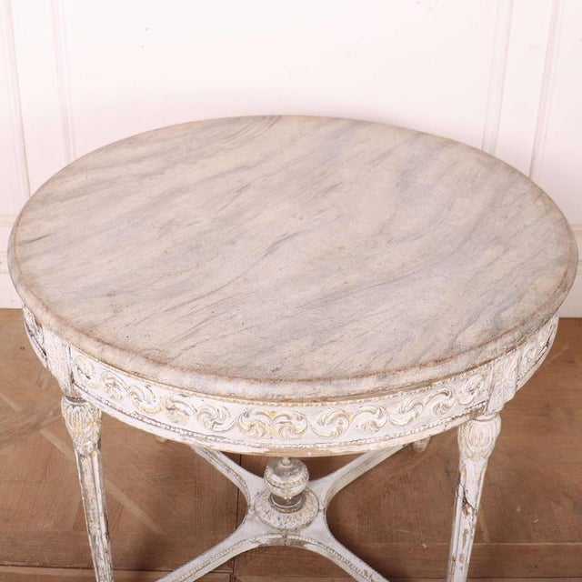 Swedish Carved Lamp Table For Sale - Image 5 of 9