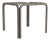 Brown Jordan Kantan Aluminum Stacking Stool/Occasional Table, Suncloth Lace, Mica frame with Mica fabric For Sale