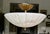 1980s French Directoire Style Incised Star Alabaster Flush Mounts - Pair For Sale In Palm Springs - Image 6 of 18