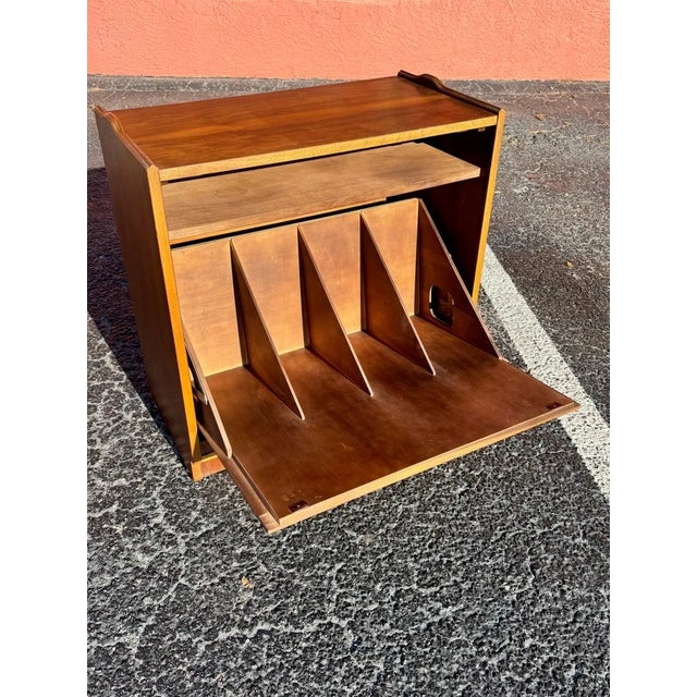 Mid Century Lane Martinique Record Cabinet Bookcase For Sale - Image 12 of 18