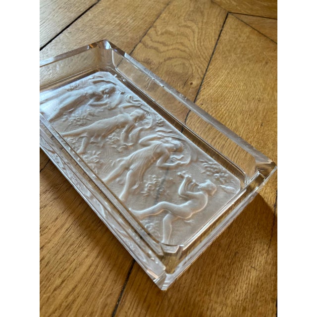 Art Deco Heinrich Hoffmann Bohemian Crystal Box/Ashtray - Faun & Dancing Nymphs For Sale - Image 4 of 10