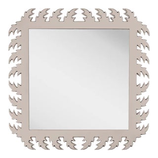 Fleur Home Audubon Square Mirror in Elephant's Breath, 48x48 For Sale