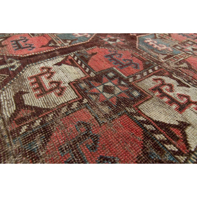 House of Séance - 1890s Antique Karakalpak Turkmenistan Wool Pile Hand-Knotted Rug - 4’4” X 8'7" For Sale - Image 9 of 12