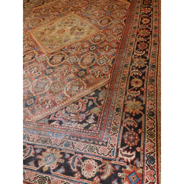 Genuine hand knotted antique Persian Mahal rug. Genuine hand knotted. 100% pure wool pile on cotton foundation. 9'6"x 13'