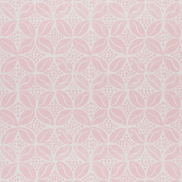 Schumacher x Molly Mahon Coffee Bean Wallpaper in Pink For Sale In New York - Image 6 of 6