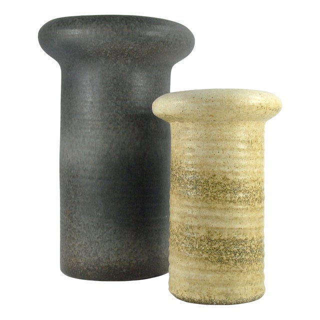 Vintage German Decorative Ceramic Vases, 1970, Set of 2 For Sale