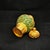 Metal Ornate Gilt Ginger Jar, Green Enamel & Jewel Inlay Lidded Vessel, Chinoiserie Tabletop Decor For Sale - Image 7 of 9