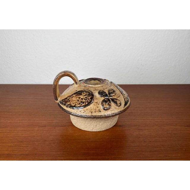 Mid-Century Modern Danish Studio Pottery Mushroom Candleholder in Stoneware by Haico Nitzsche for Søholm, 1960s For Sale - Image 17 of 18