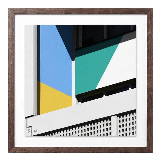 “Corbusierhaus Berlin 08” Giclee Archival Pigment Print 18x18 Framed in Walnut For Sale