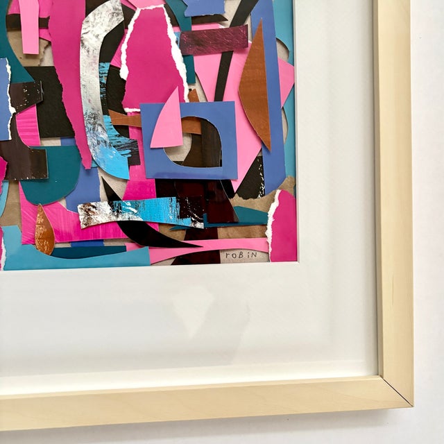 Mid-Century Modern Bags Groove. Collage Art by Robin Zingone. Framed For Sale - Image 3 of 4