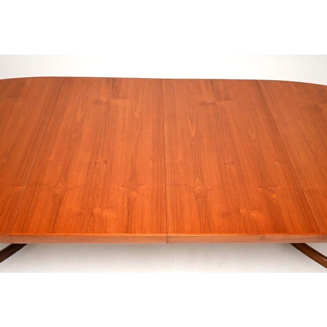 Brown Danish Vintage Teak Dining Table by Johannes Andersen, 1960 For Sale - Image 8 of 11