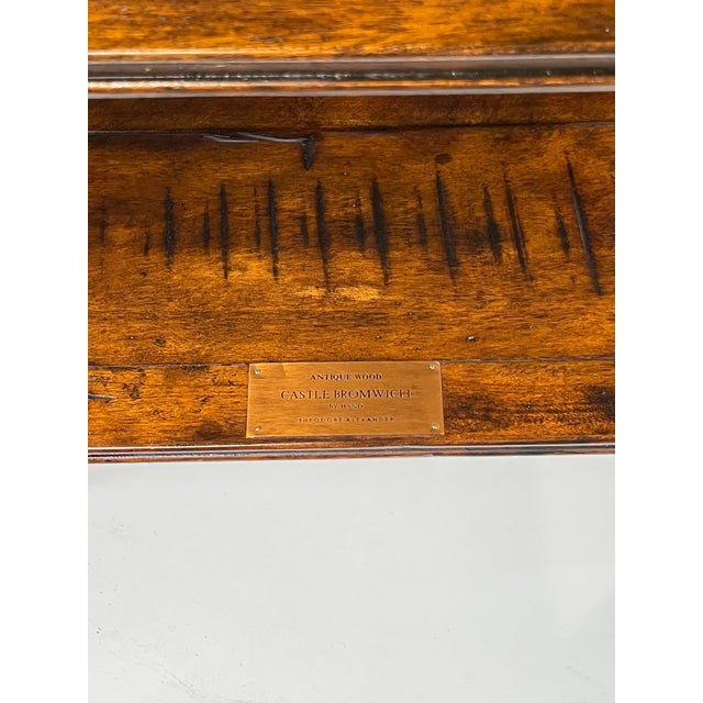 Wood Theodore Alexander Castle Bromwich Parquetry Three-Tier Side Table For Sale - Image 7 of 14