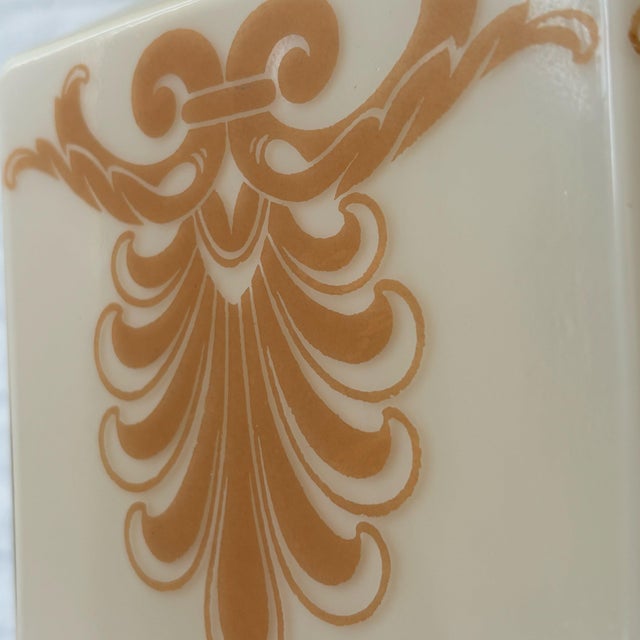 1930s Swedish Art Deco Modernist Pendant Lamp in Glass and Brass, 1930s For Sale - Image 5 of 9
