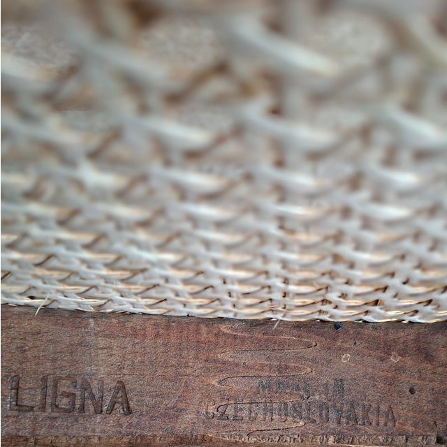 No. 209 Armchairs in Bentwood and Rattan from Ligna, 1970s, Set of 4 For Sale - Image 12 of 13