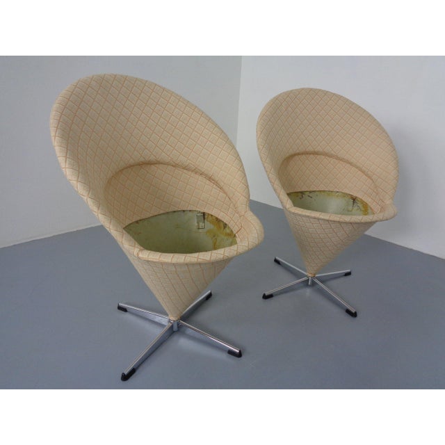 Early Cone Chairs by Verner Panton for Plus-Linje, Denmark, 1950s, Set of 6 For Sale - Image 13 of 18