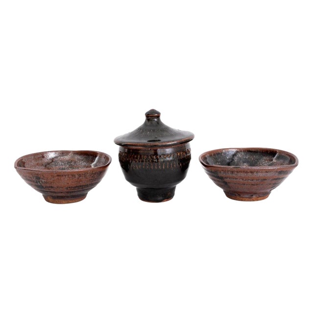 Warren MacKenzie Glazed Art Pottery Vessels For Sale