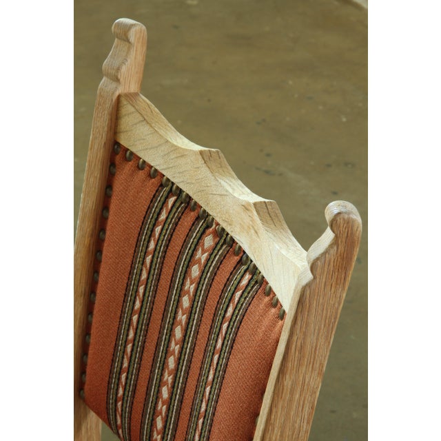 Vintage Scandinavian Oak Dining Chairs with Upholstery, 1970s, Set of 4 For Sale - Image 15 of 18
