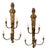 Neoclassical Style, Candelabra Wall Sconces, Giltwood, Usa, 1940s For Sale