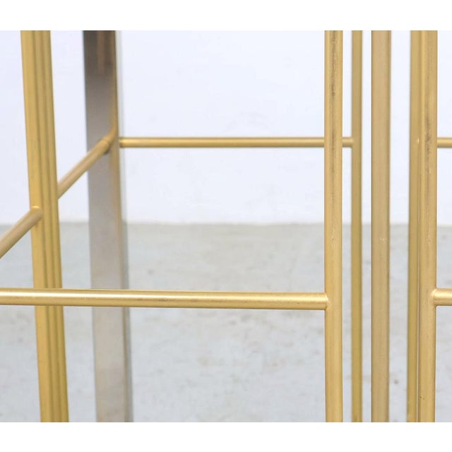 Metal Vintage Brass and Glass Dining Table, 1970s For Sale - Image 7 of 14