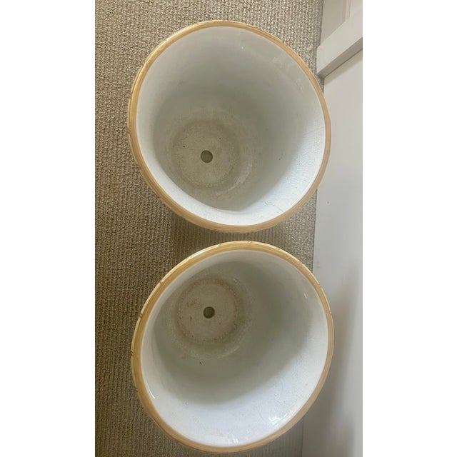 Red Vintage Neoclassical Planters, a Pair For Sale - Image 8 of 11