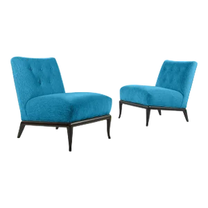 Mid-Century Modern Style Slipper Chairs - Set of 2