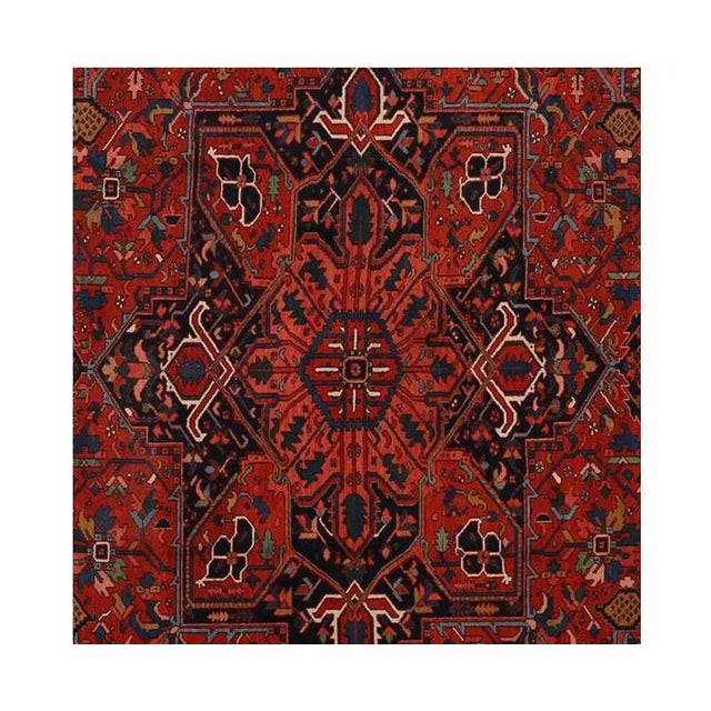 Antique Persian Heriz Area Rug 12’0″ X 15’4″ For Sale - Image 4 of 6