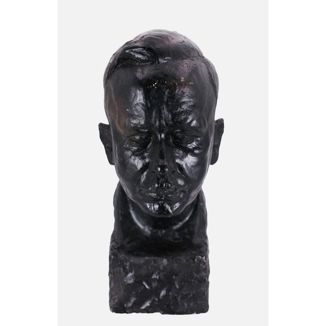 Anonymous, Portrait of Thomas Mann, probably ca. 1930. Black-painted plaster with molded base, 45 cm (height) x 20 cm...
