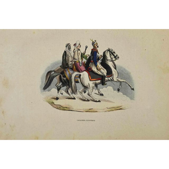 Egyptian Horsemen is a hand colored lithographs made by Auguste Wahlen in 1844. Good condition. The artwork belongs to the...
