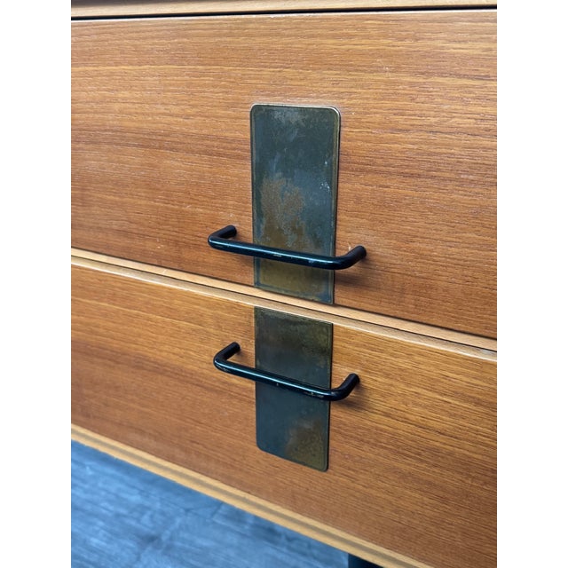Vintage Italian Chest of Drawers in Teak with Metal Legs, 1950s For Sale - Image 11 of 18
