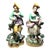 Pair of 1890’s Old Staffordshire Ware England Porcelain Figurines Boy Holding His Dog and Girl Holding Her Cat For Sale