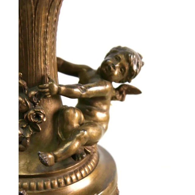 Ornamented Lamp Bases with Angels, Set of 2 For Sale - Image 9 of 17