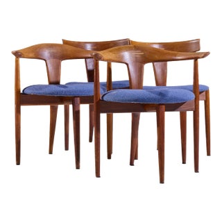 Erik Andersen and Palle Pedersen for Randers Møbelfabrik Mid Century Danish Teak Dining Chairs - Set of 4 For Sale